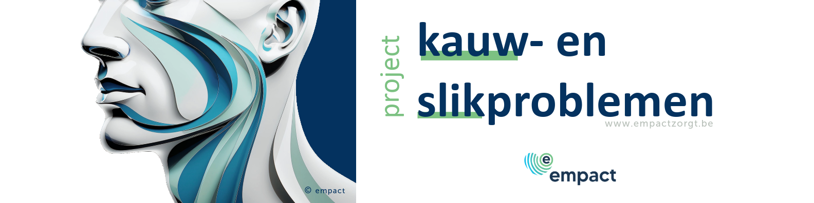 Banner kauw- en slikproblemen