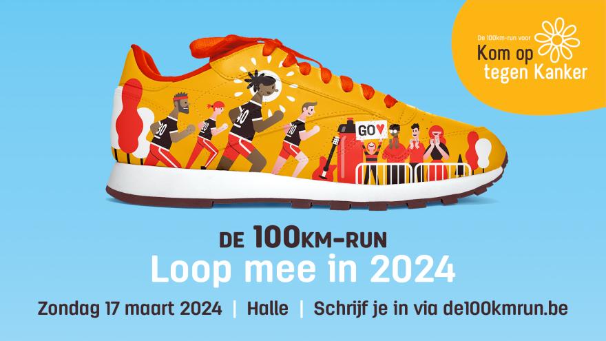 100km run - Loop mee in Halle op zondag 17 maart 2024