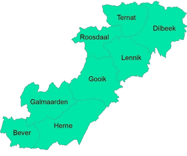 Visuele weergave regio Pajottenland