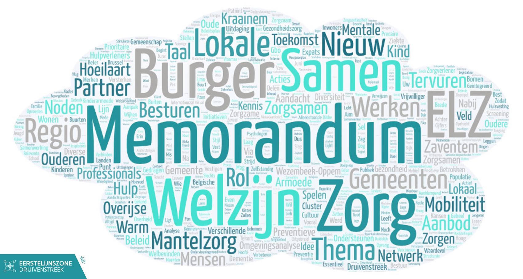 Woordenwolk memorandum ELZ Druivenstreek